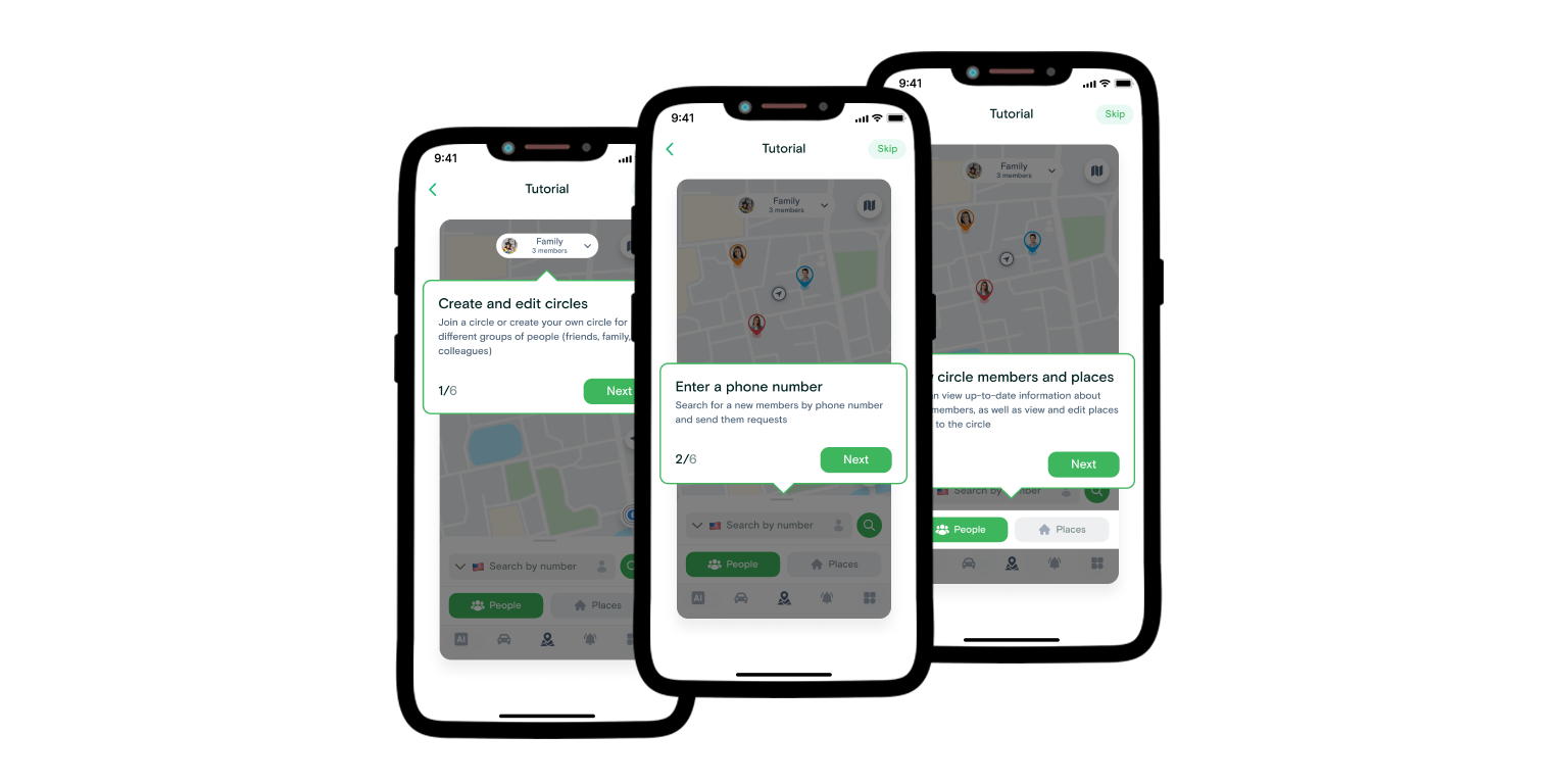 A screen with the Number Tracker app key features.